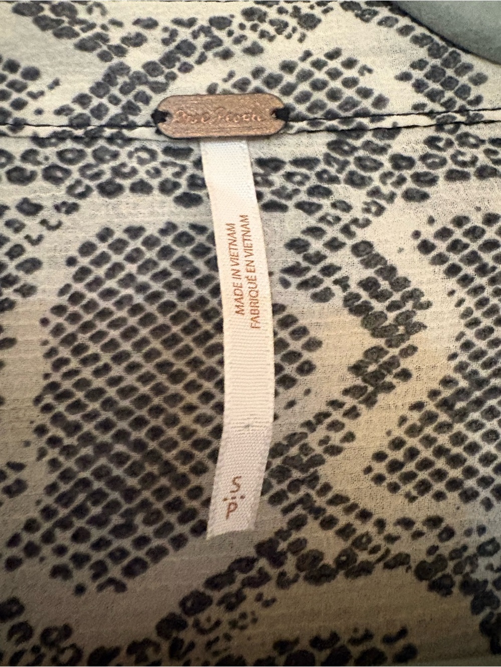 Free People Black and White Paisley Button-Down Shirt - Picture 2 of 3